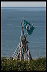 Digital photo titled peace-flag-on-beach-2
