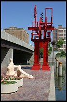 Digital photo titled red-sculpture-and-hilton