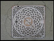 Digital photo titled hirosaki-swastika-manhole