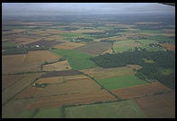 Farmland in Gotland, view from airplane
