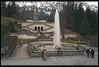 Fountain in front of Linderhof.  Where Bavaria's King Ludwig II lived.