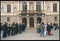 People waiting to get into Linderhof. Where Bavaria's King Ludwig II lived.