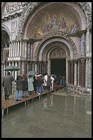 High water entering St. Mark's Cathedral