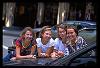 The four Swedish girls.  Grand Central Station.  Manhattan 1995.