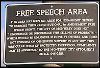 Free Speech Area.  Monterey, California.