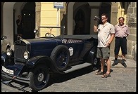 Antique car. Prague