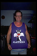 Tony with an Alathka T-shirt.  Fairbanks.