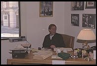 Harry Gittes, movie producer, in his office at Sony Pictures (then Columbia).