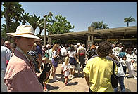 Susan in line to get into the San Diego Zoo on Memorial Day.