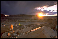 Sunset. Chaco Canyon, New Mexico