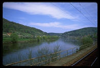 View from my train going along the Elbe River south from Berlin to Prague