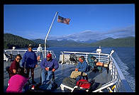 The sun deck on an Alaska Marine Highway ferry.