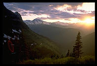 Sunset from Going to the Sun Road, Glacier National Park (Montana)