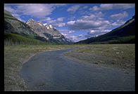 Typical scene along the Icefields Parkway, connecting Canada's Banff and Jasper National Parks
