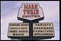 Mark Twain Center strip mall.  Angels Camp, California.