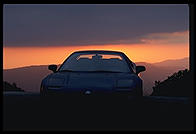 Acura NSX-T at sunset. Kings Canyon National Park, California