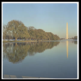 Washington Monument and Reflecting Pool.  Washington, D.C.
