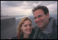 Eve and Philip on top of the World Trade Center Observation Deck