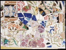 Digital photo titled parc-guell-bench-tile-1