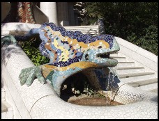 Digital photo titled parc-guell-dragon-alone